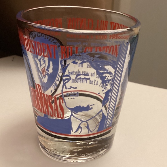 President Bill Clinton Shot Glass Arkansas 42nd William Jefferson - Picture 1 of 5
